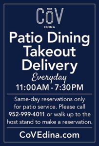 Patio Dining, Takeout, and Delivery